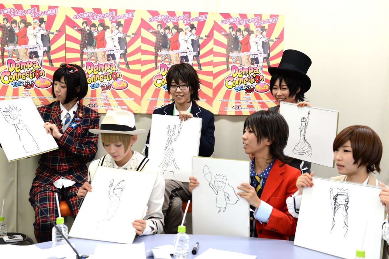 「でんぱコネクションフレンチ～でんぱオシャレ探偵局～」放送開始記念特番“延長戦”の様子。