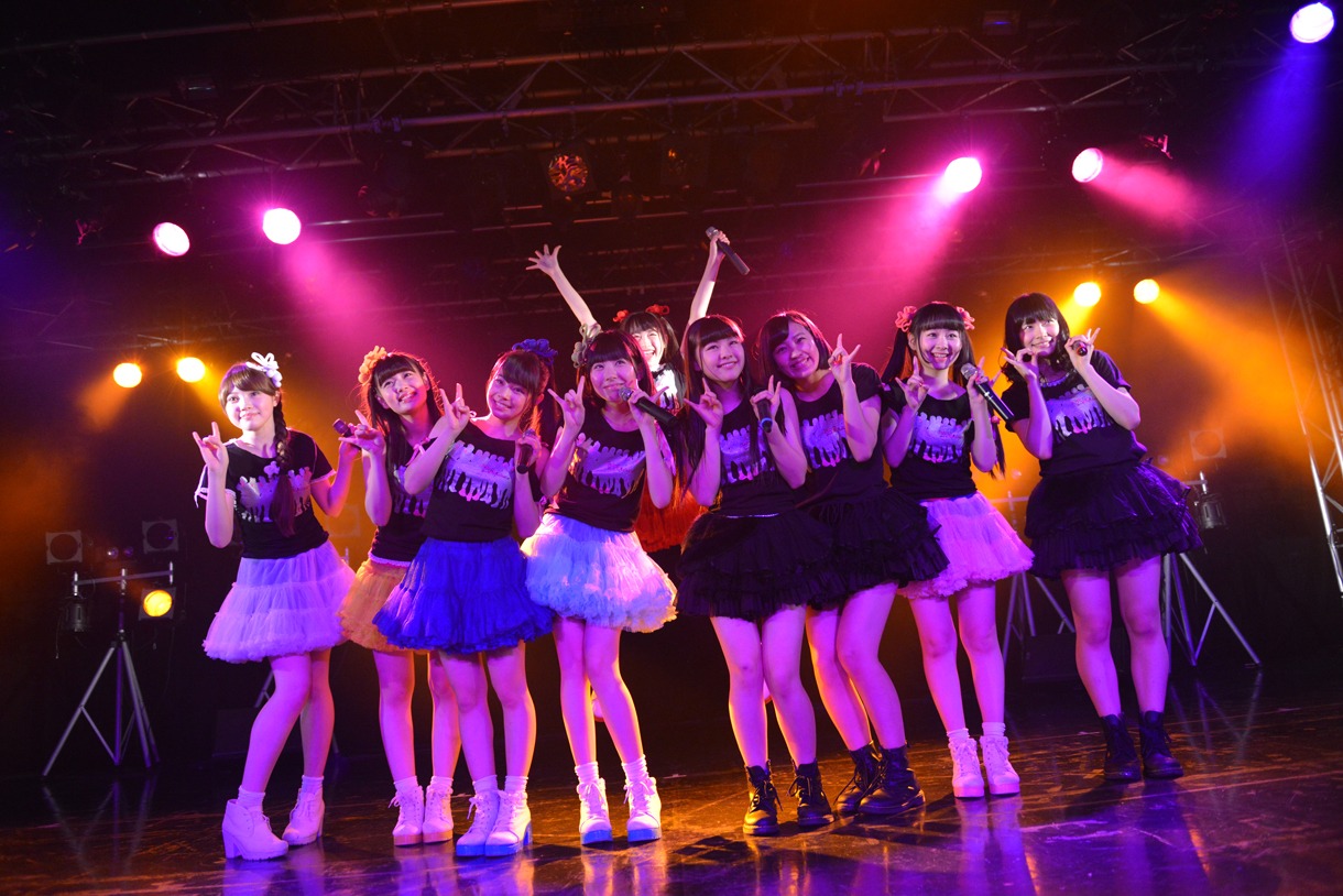 「乙女Rockets スプリットツアー 2015 SPRING」ライブの様子。