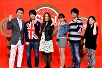 「世紀の歌声！生バトル 日本一の歌王決定戦！」出演者。左から加藤浩次、宮本毅尚、田中桜、小田夢乃、中谷優心、西松由紀穂。 (c)TBS