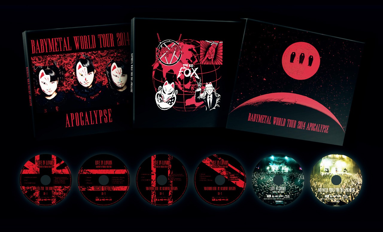 BABYMETAL「BABYMETAL WORLD TOUR 2014 APOCALYPSE」パッケージ内容