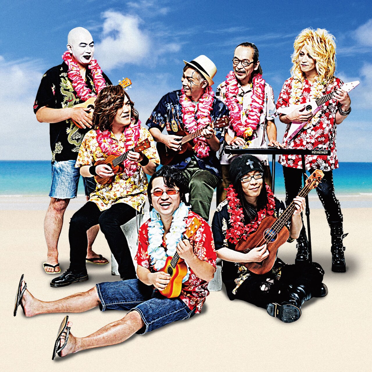 筋肉少女帯人間椅子、コラボ曲MVでアロハ姿に