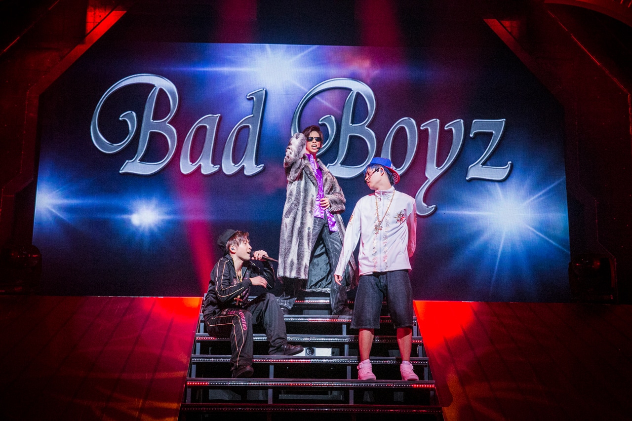 コーイチ、カイ、リョウガによるユニット「BAD BOYZ」。（撮影：米山三郎［SignaL］）