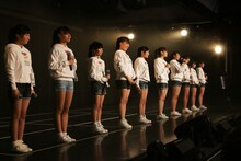4月11日、SKE48劇場にドラフト候補生が出演した際の様子。