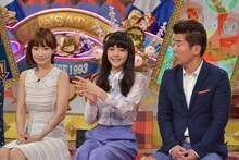 左から平子理沙、松井愛莉、勝俣州和。(c)読売テレビ