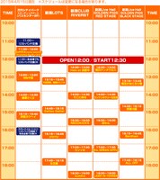 「Niigata Rainbow ROCK Market 2015」のタイムテーブル。