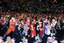 映画「ドラゴンボールZ 復活の『F』」初日舞台あいさつの様子。(c)バードスタジオ / 集英社　(c)「2015 ドラゴンボールZ」製作委員会