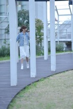 走ってくるMACO。