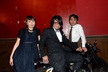 yes, mama ok?オリジナルメンバー。左から仲澤真萠、高橋晃、金剛地武志。