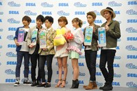 「ぷよぷよ!!クエスト」CM発表会の様子。