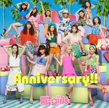 E-girls「Anniversary!!」CD盤ジャケット