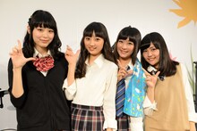 Le Lien。左からKarin（B）、Hikari（Dr）、Shione（Vo, G）、Minami（Key）。