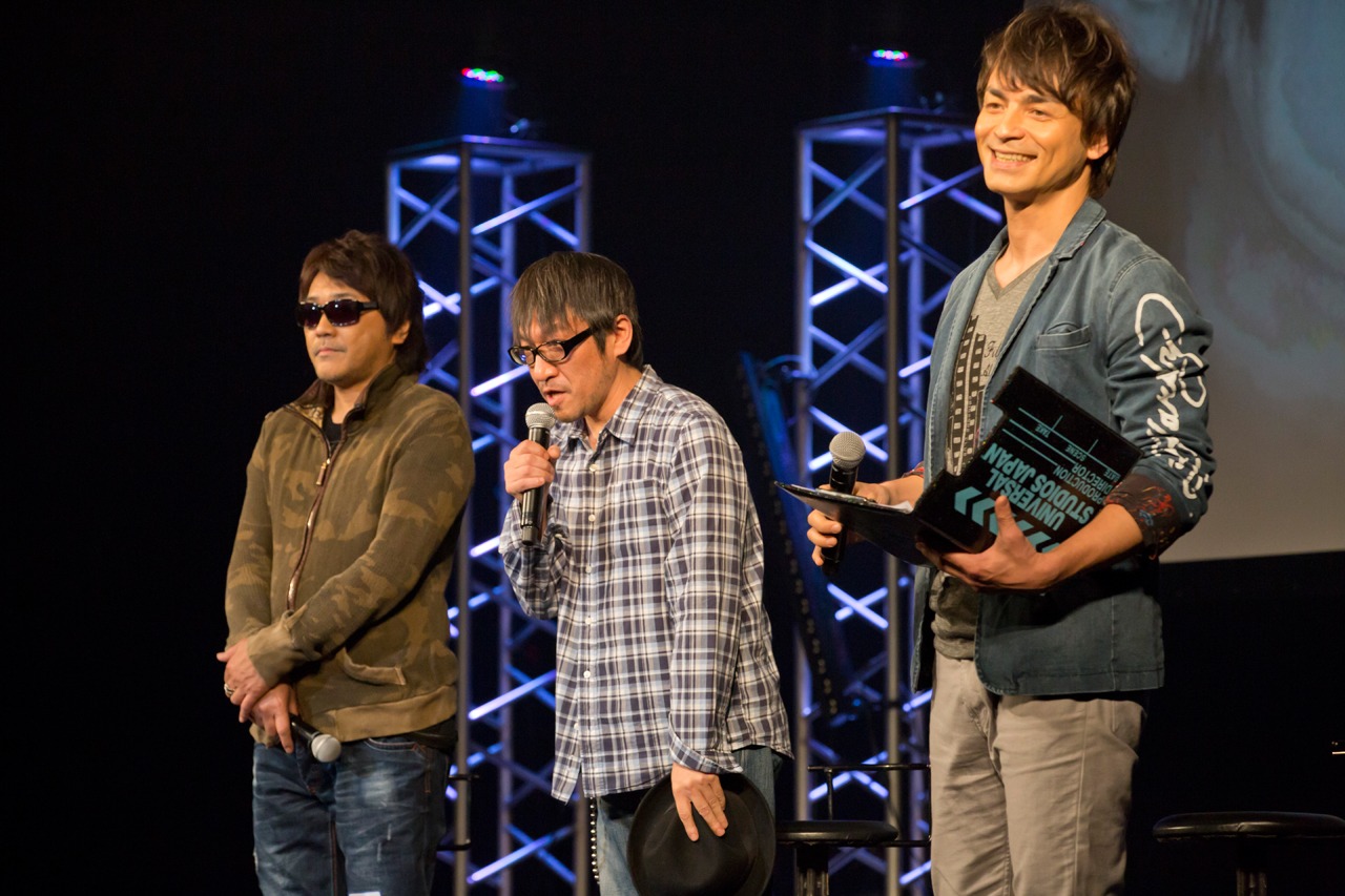 左からI.N.A.、佐藤太監督、鮎貝健。