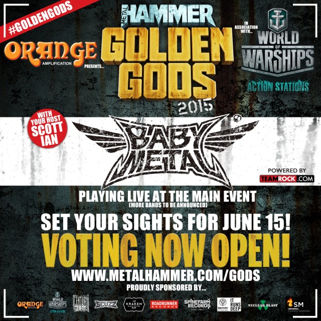 「METAL HAMMER GOLDEN GODS 2015」の告知ビジュアル。