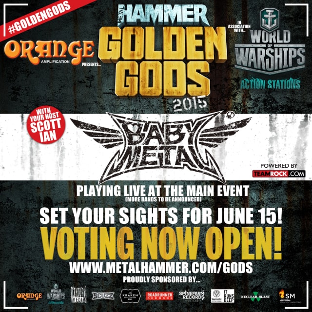「METAL HAMMER GOLDEN GODS 2015」の告知ビジュアル。
