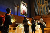 羊毛とおはな「千葉はな お別れ会」の様子。