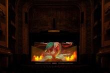 渋谷慶一郎＋初音ミク「THE END」パリ公演の様子。（Photo by KENSHU SHINTSUBO / Theatre du Chatelet ）（illustration & direction by YKBX） (c)Crypton Future Media, INC. www.piapro.net (c)LOUIS VUITTON (c)A4A