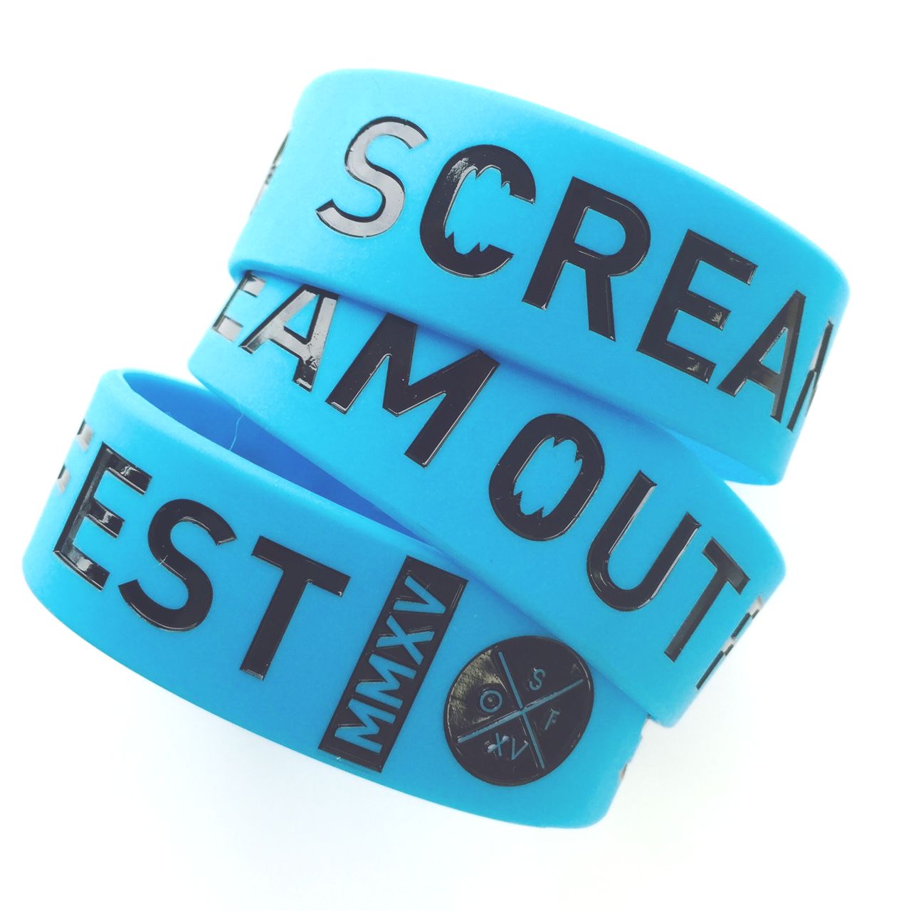 「SCREAM OUT FEST 2015」前売り特典のラバーバンド。