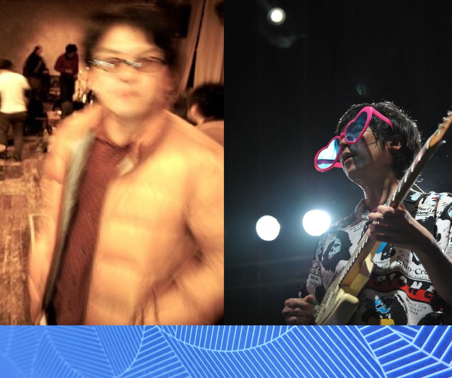 左から山本精一、 吉兼聡（ZAZEN BOYS）。