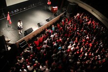 上坂すみれ「“開墾記念式典”～耕せ同志たち!! ついに開墾!! 『コルホーズの玉ねぎ畑』」の様子。