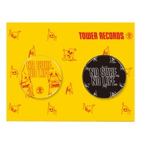 ペニュ×タワーレコードの缶バッジ2個セット。