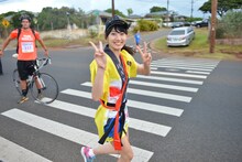 2区のスタート直後の佐保明梨。