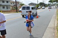 5区を走行中の新井愛瞳。