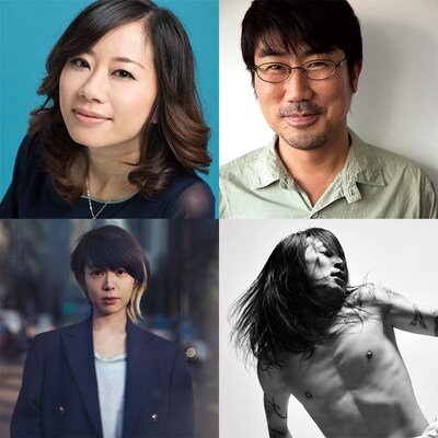 左上から時計回りにレイチェル・チャン（朗読）、亀田誠治（B）、 ATSUSHI（Dance / Dragon Ash）、Salyu（Vo）。