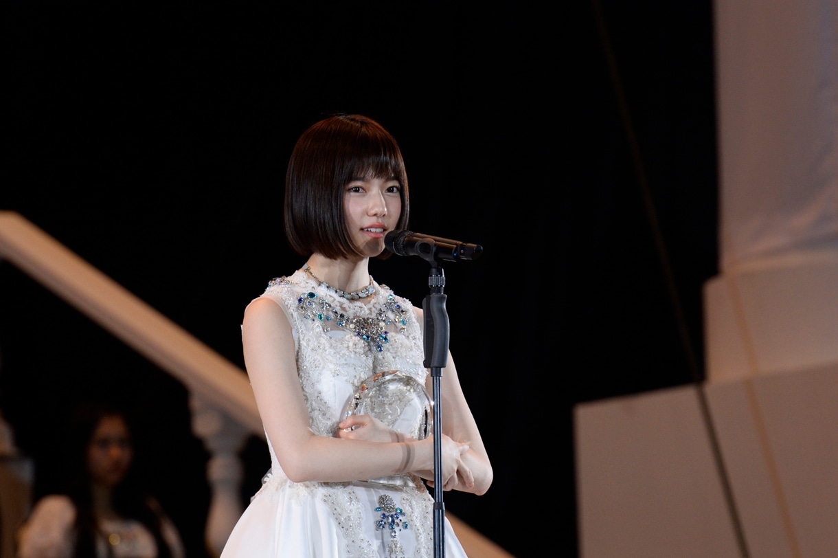 9位を獲得した島崎遥香。 (c)AKS
