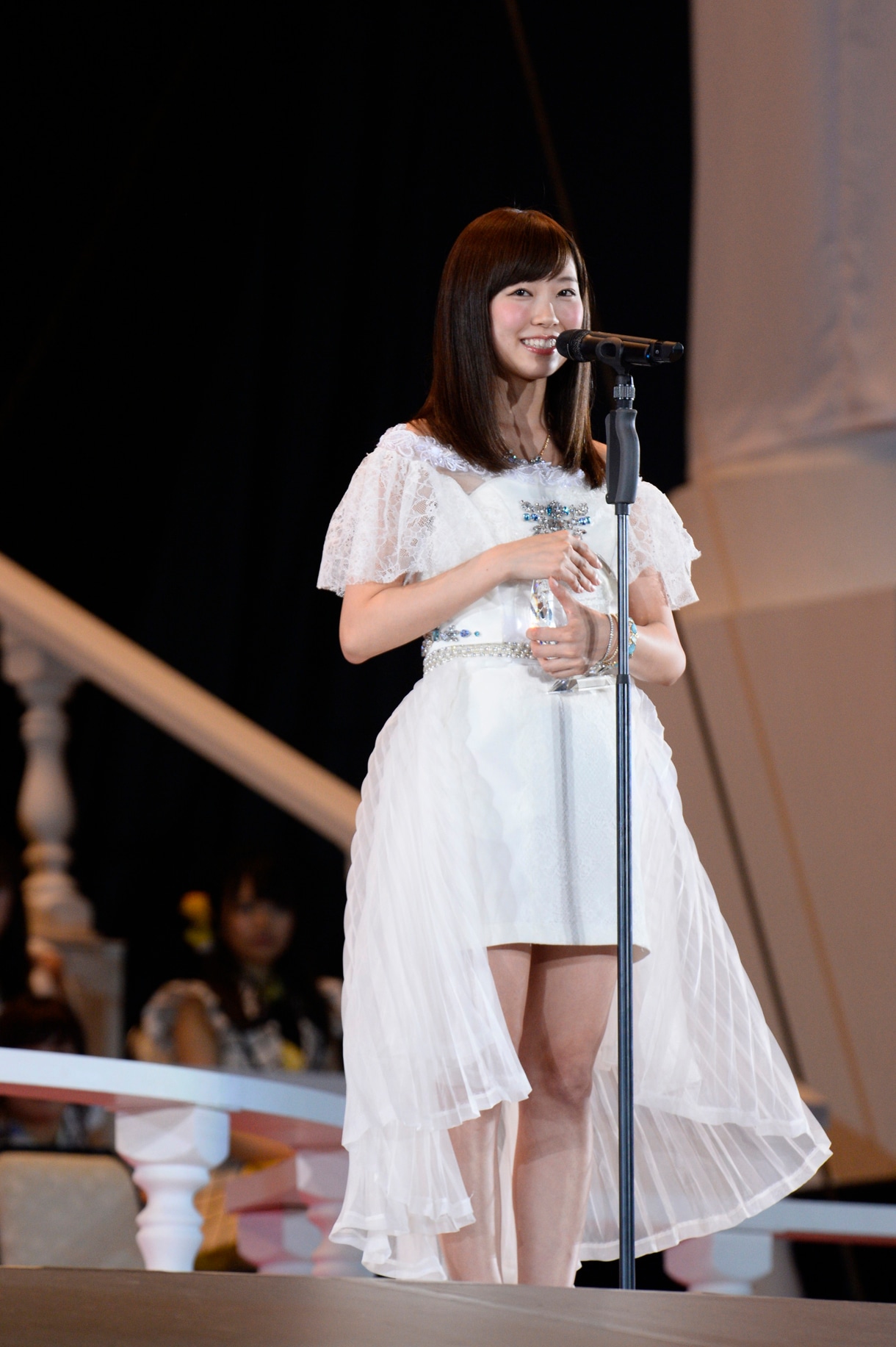 12位を獲得した渡辺美優紀。 (c)AKS