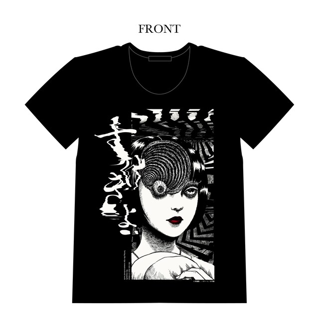 「うずまき」コラボTシャツ表面デザイン