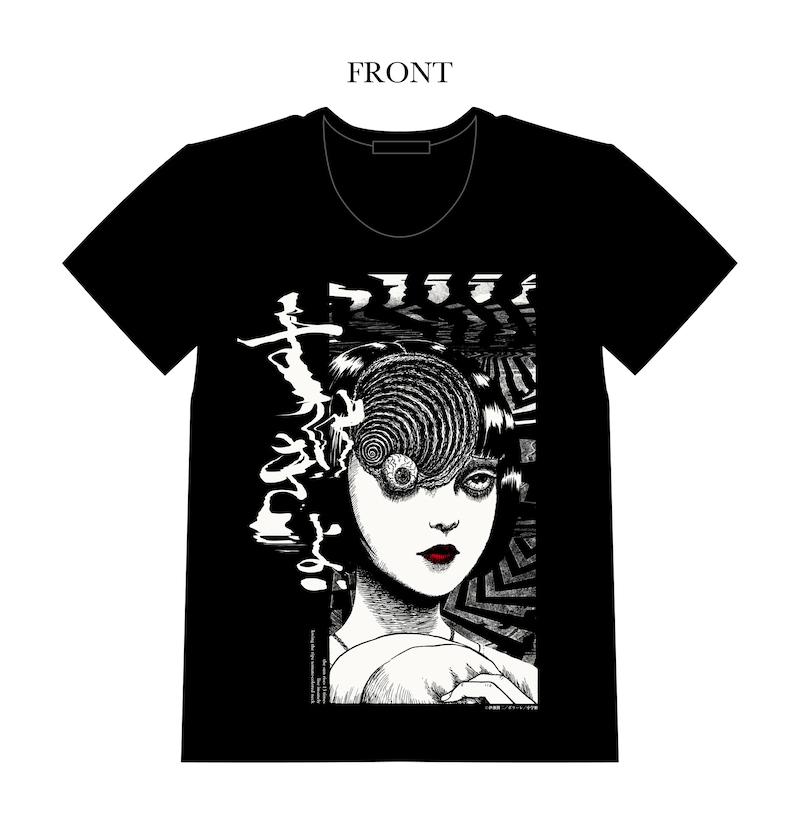 「うずまき」コラボTシャツ表面デザイン