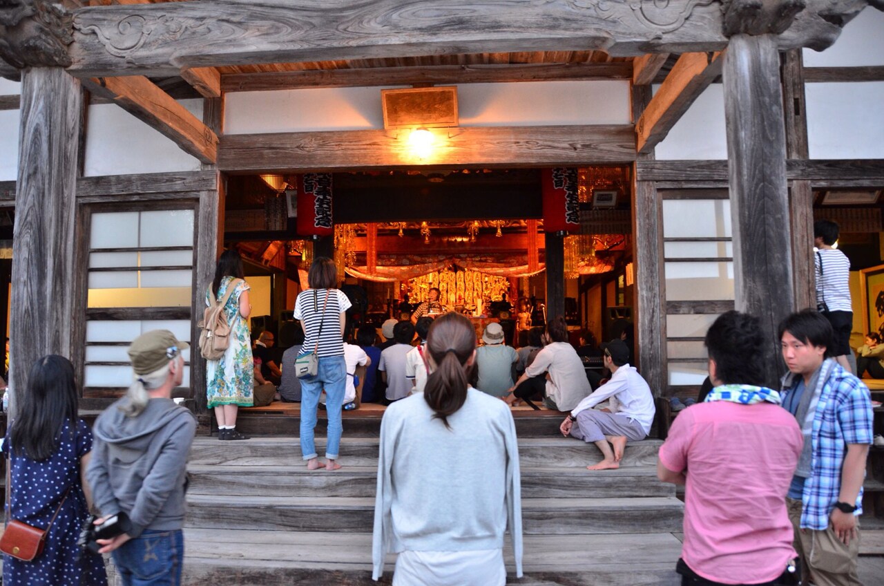 「寺フェス'14 IN 山形県朝日町若宮寺」の様子。