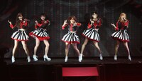 「9→10（キュート）周年記念℃-uteコンサートツアー2015春～The Future Departure～」神奈川・横浜アリーナ公演の様子。（提供：アップフロントグループ）