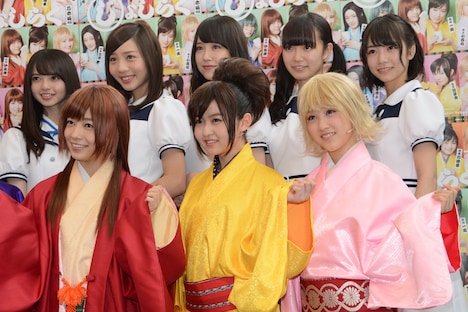 （下段左から）斉藤優里、伊藤万理華、星野みなみ（上段左から）齋藤飛鳥、能條愛未、衛藤美彩、中元日芽香、北野日奈子。