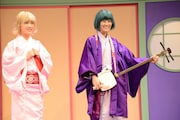 舞台「じょしらく」公開稽古の様子。