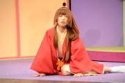 舞台「じょしらく」公開稽古の様子。