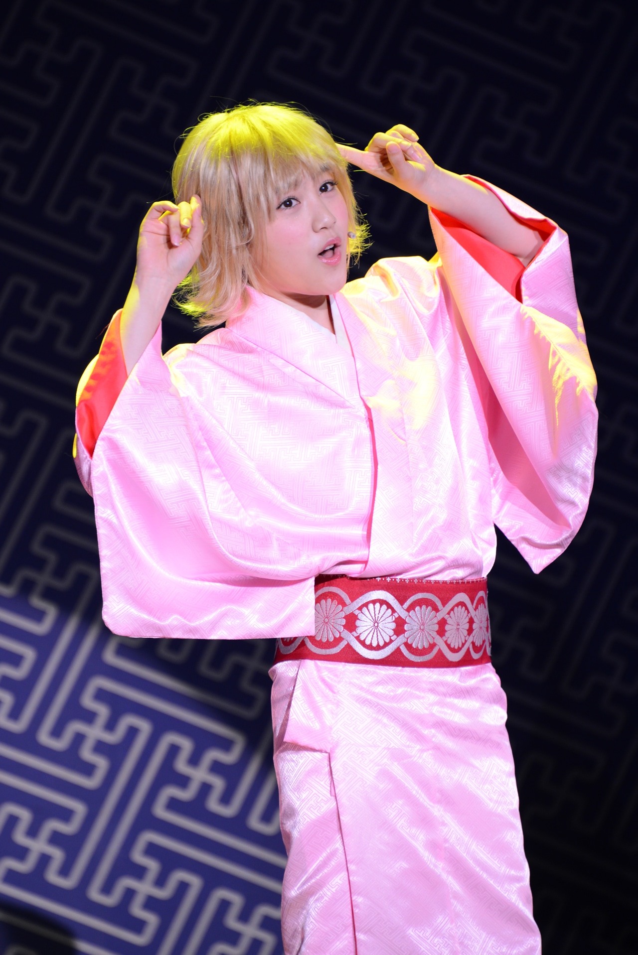 舞台「じょしらく」公開稽古の様子。