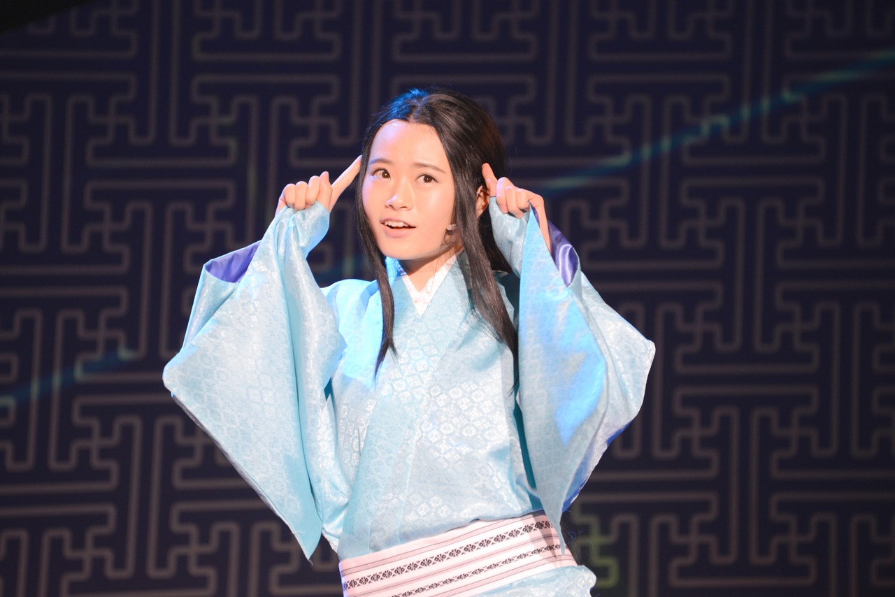 舞台「じょしらく」公開稽古の様子。