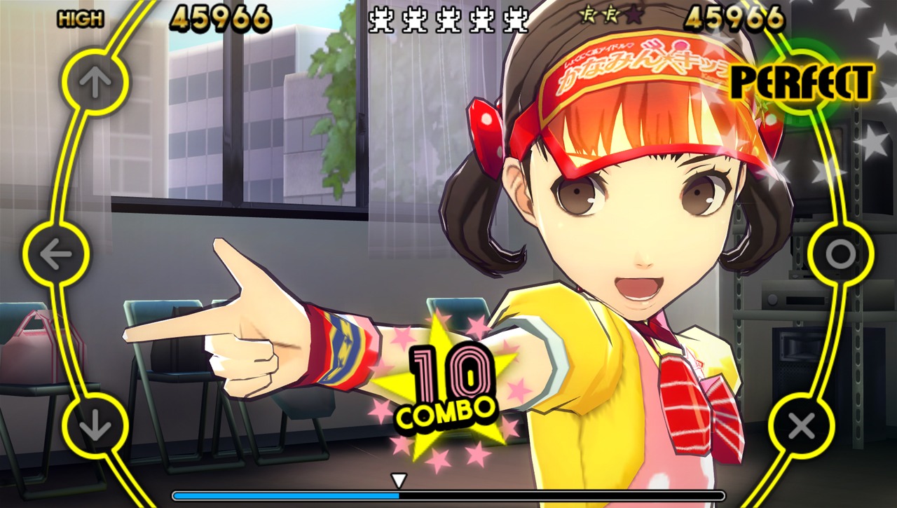 PlayStarion Vita「ペルソナ4 ダンシング・オールナイト」のワンシーン。(c)ATLUS (c)SEGA All rights reserved.
