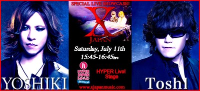 「YOSHIKI x TOSHI from X JAPAN special show case live」バナー