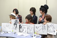 メンバーイラストによる「でんぱコネクションフレンチ～でんぱオシャレ探偵局～」第8話～最終話（左から）の見どころ。