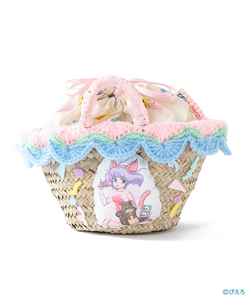 「魔法の天使 クリィミーマミ×mmts」“クリィミーマミタス”カゴバッグ見本 (c)ぴえろ