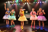 写真は今年6月に大阪・BIGCATで開催されたたこやきレインボーのワンマンライブ「つかたこレインボーロード presents たこやきレインボー 61分レインボー勝負！」の様子。（撮影：牧野孝彦）