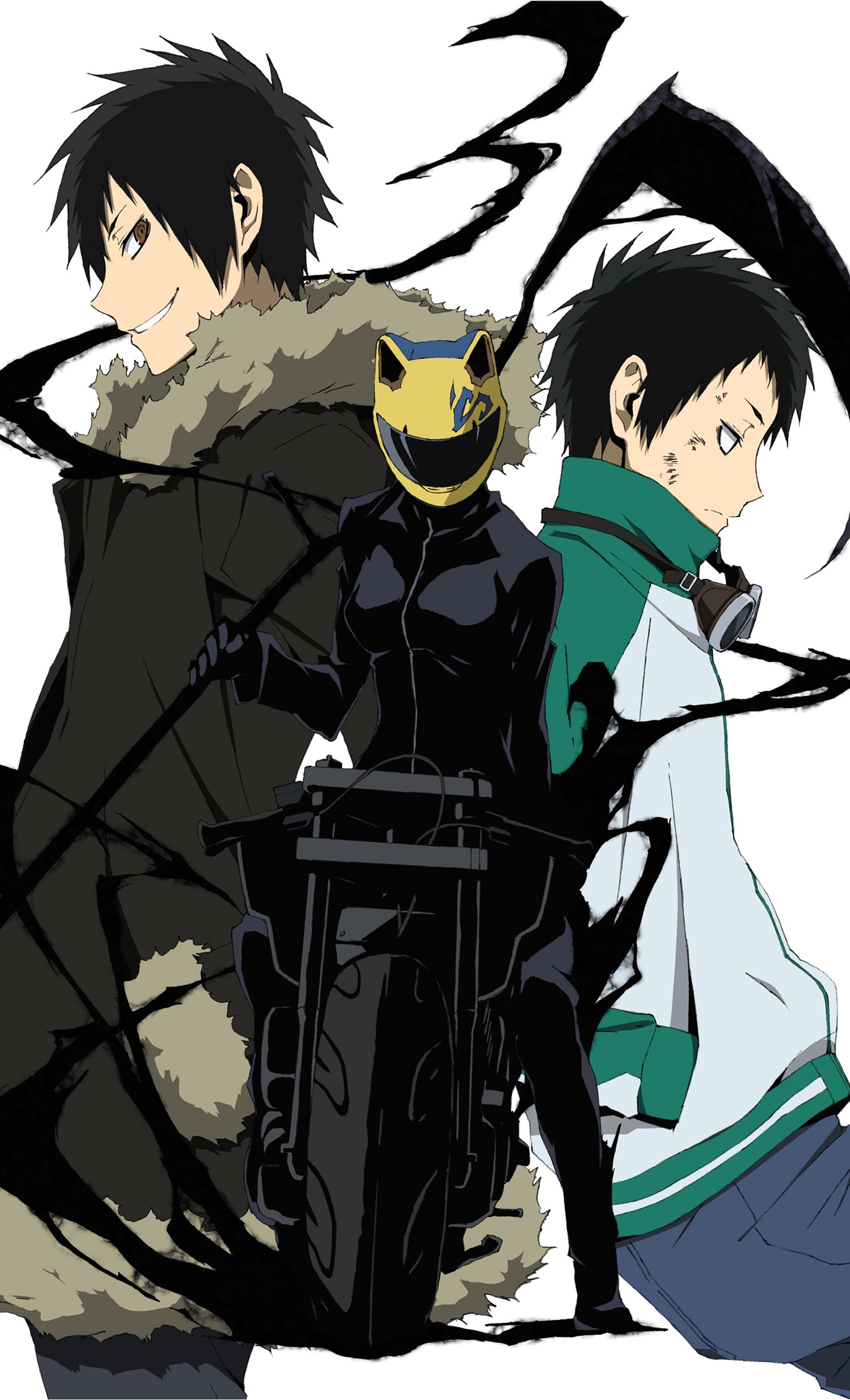 アニメ「デュラララ!!×2 転」のキービジュアル（c）2014 成田良悟 / KADOKAWA アスキー・メディアワークス刊 / 池袋ダラーズ