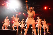 乙女新党、東京パフォーマンスドールによるコラボライブの様子。