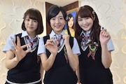 左から三田麻央(NMB48)、須藤凜々花(NMB48)、川上礼奈(NMB48)。(写真提供:TBSテレビ)
