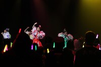 ももいろクローバーZ「Anime Expo 2015」ライブパフォーマンスの様子。（写真提供：EVILLINE RECORDS）