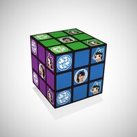 チームしゃちほこ「ゆるしゃち」DVD Vol.6～8の予約者にプレゼントされる6面立体パズル見本。