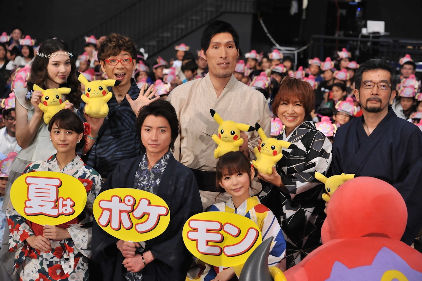 「ポケモン・ザ・ムービーXY『光輪（リング）の超魔神 フーパ』同時上映『ピカチュウとポケモンおんがくたい』」完成披露試写会の様子。