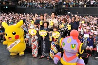 「ポケモン・ザ・ムービーXY『光輪（リング）の超魔神 フーパ』同時上映『ピカチュウとポケモンおんがくたい』」完成披露試写会の様子。
